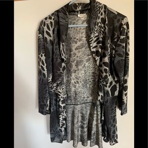 Dressy leopard print cardigan M